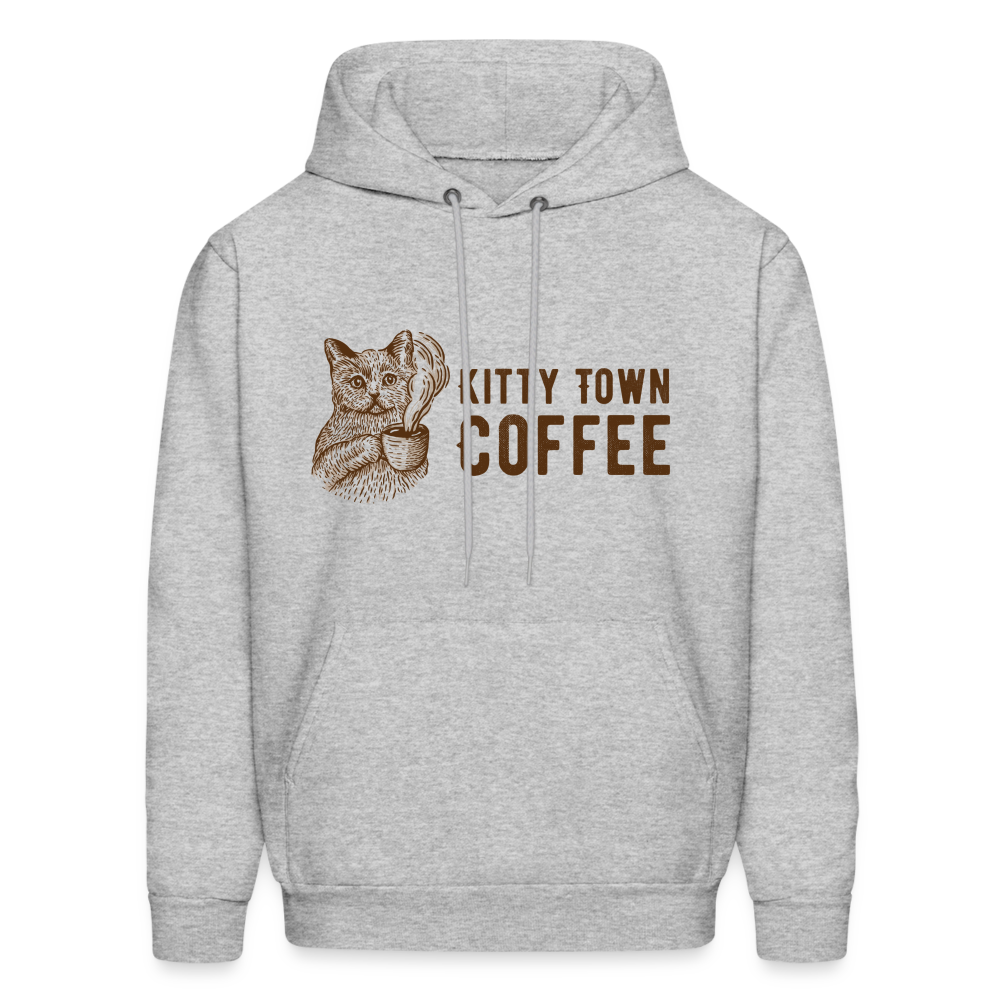 Kitty Town Coffee Hoodie - heather gray