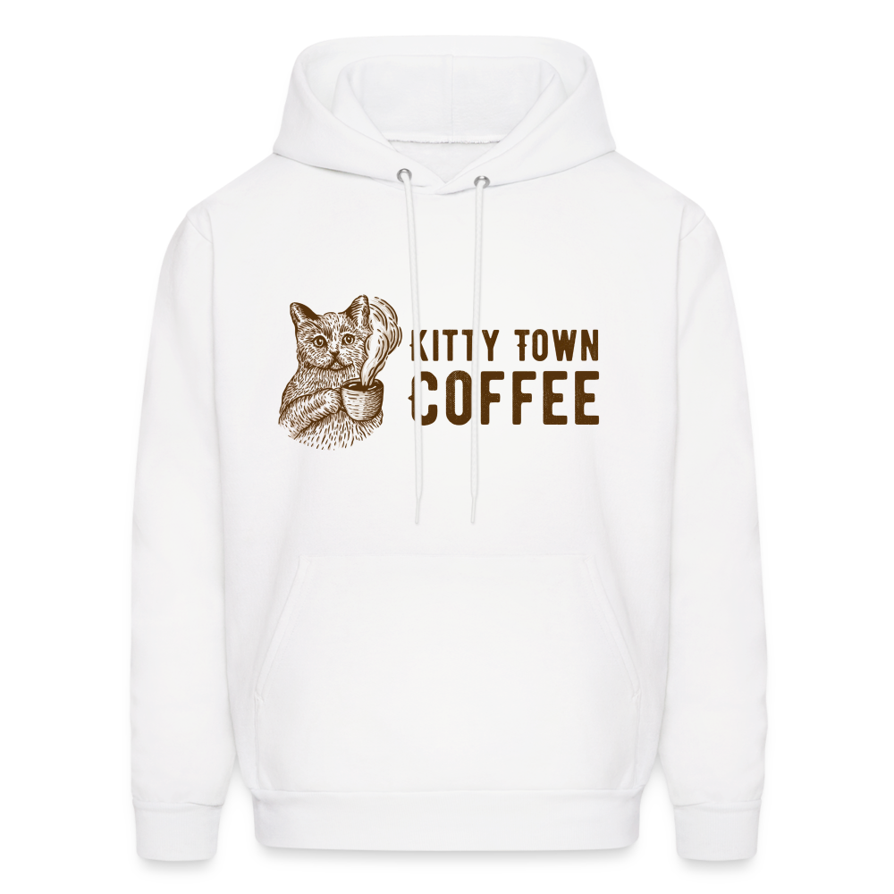 Kitty Town Coffee Hoodie - white