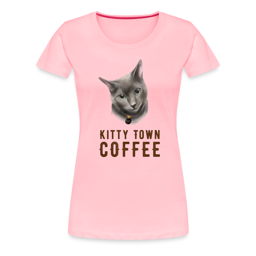 Max Kitty Town Coffee Shirt - pink