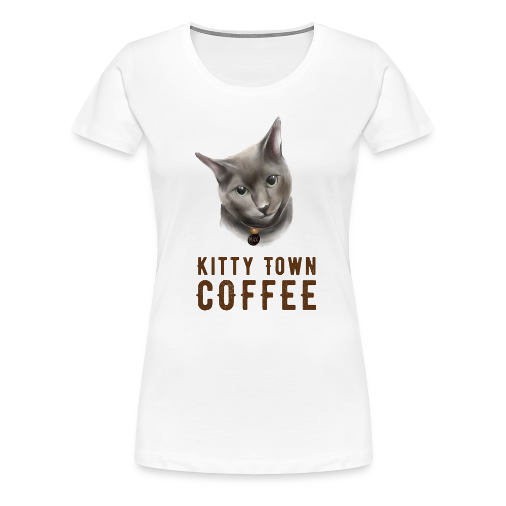 Max Kitty Town Coffee Shirt - white