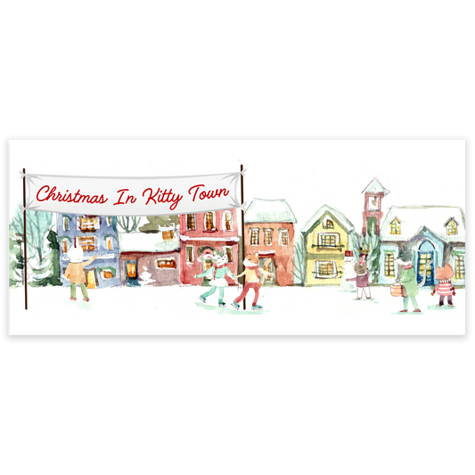 Christmas In Kitty Town Sticker