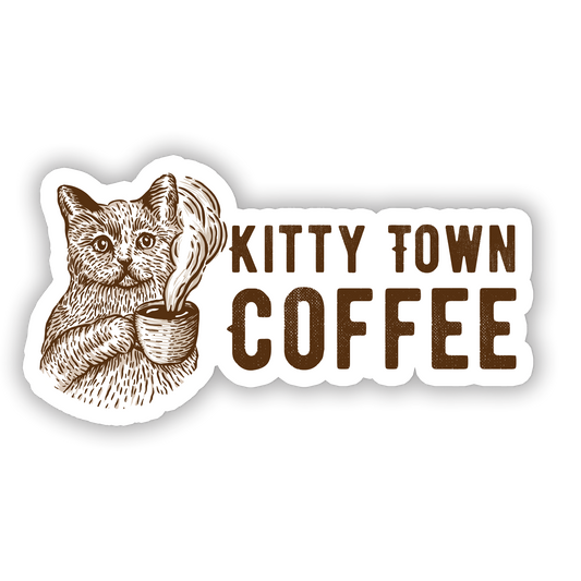 Kitty Town Name Sticker